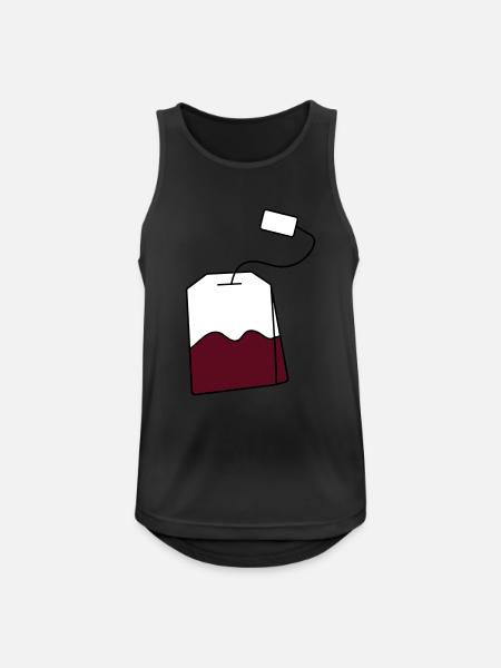 Teebeutel - Männer Tank Top atmungsaktiv - Schwarz