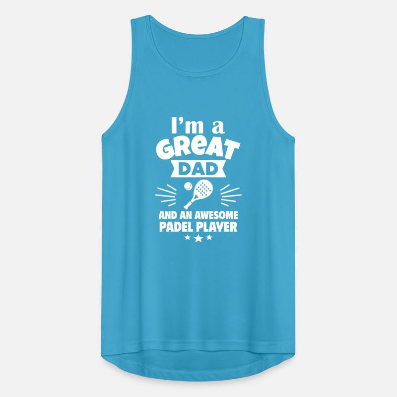 Ich bin ein toller Papa und ein Padel-Ass Männer Tank Top atmungsaktiv