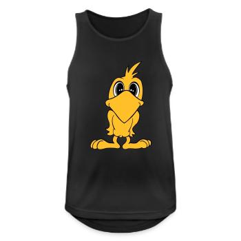 vogel - Männer Tank Top atmungsaktiv - Schwarz - Vorne - Nick (188cm)