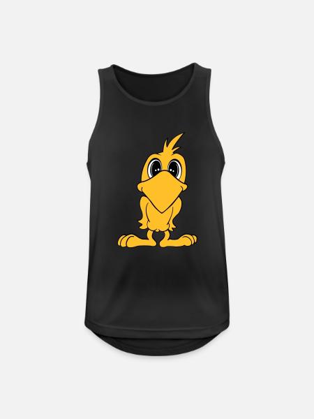 vogel - Männer Tank Top atmungsaktiv - Schwarz