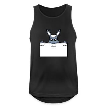schild mauer wand halb text feld flaeche schreiben - Männer Tank Top atmungsaktiv - Schwarz - Vorne - Nick (188cm)