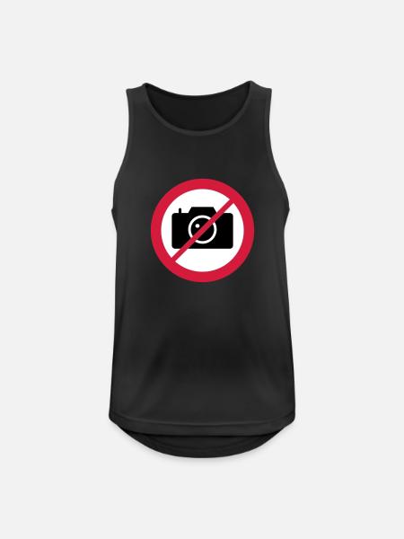 Verkehrszeichen Kamera - Männer Tank Top atmungsaktiv - Schwarz