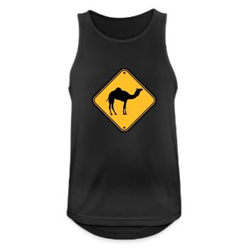 Shield warning danger caution Caution came - Men's Breathable Tank Top - black - Front - Nick (188cm)