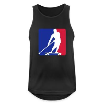 land paddler bleu blanc rouge - Débardeur respirant Homme - noir - Devant - Nick (188cm)