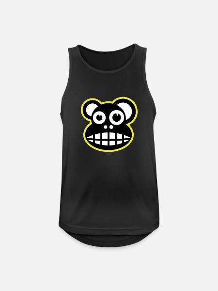 Lustiger Affe - Männer Tank Top atmungsaktiv - Schwarz