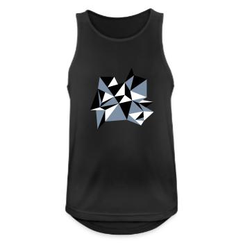 form muster dreiecke design origami cool papier 3c - Männer Tank Top atmungsaktiv - Schwarz - Vorne - Nick (188cm)