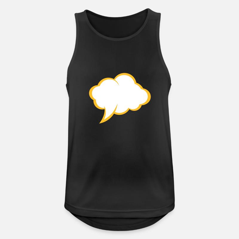 Comic Sprechblase - Männer Tank Top atmungsaktiv - Schwarz