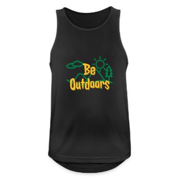 Be Outdoors - Men's Breathable Tank Top - black - Front - Nick (188cm)
