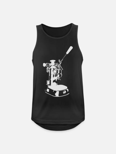 Machine solo - Blanc - Débardeur respirant Homme - noir