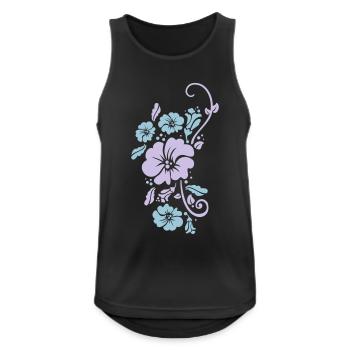 floral - Débardeur respirant Homme - noir - Devant - Nick (188cm)