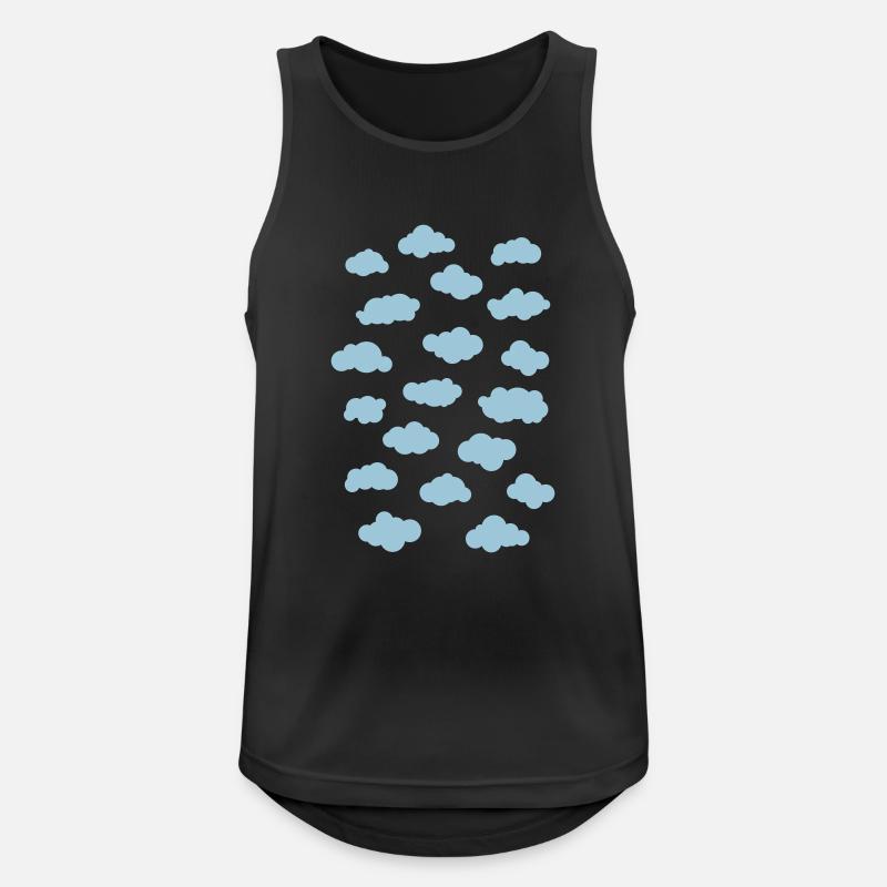 Clouds fleecy cloud - Men's Breathable Tank Top - black