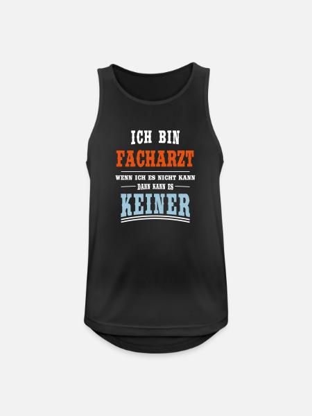 Facharzt Beruf - Männer Tank Top atmungsaktiv - Schwarz