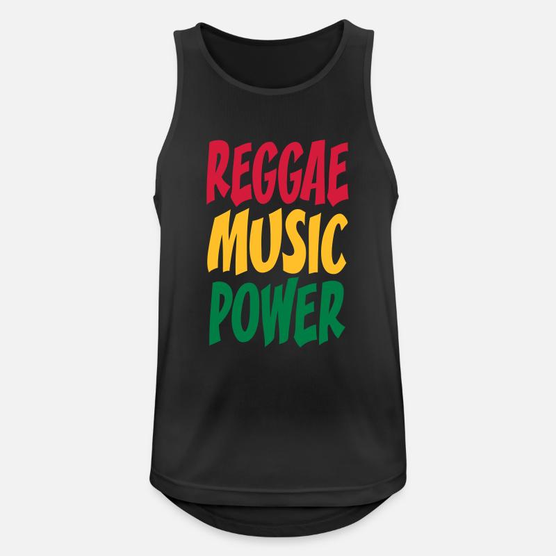 rasta Musikleistung - Männer Tank Top atmungsaktiv - Schwarz
