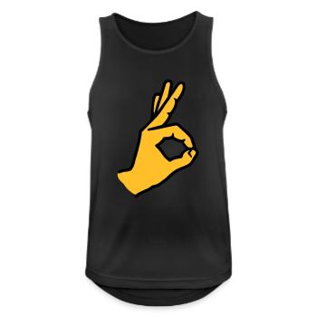 Finger - Men's Breathable Tank Top - black - Front - Nick (188cm)