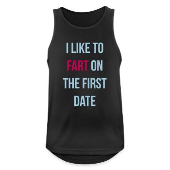 i like to fart on the first date - Men's Breathable Tank Top - black - Front - Nick (188cm)
