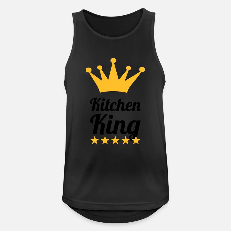 Kitchen King - Männer Tank Top atmungsaktiv - Schwarz