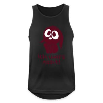 Ich wars nicht - Männer Tank Top atmungsaktiv - Schwarz - Vorne - Nick (188cm)