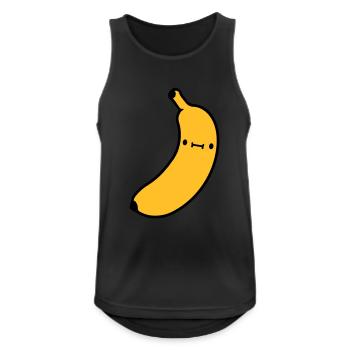 kleine suesse banane mit - Männer Tank Top atmungsaktiv - Schwarz - Vorne - Nick (188cm)