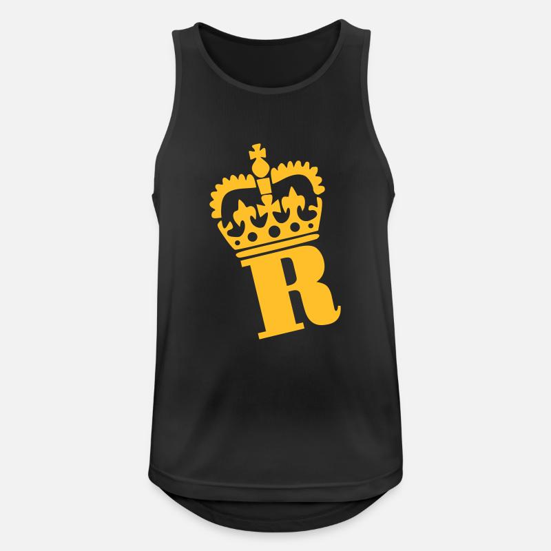 R – Name - Buchstabe - Männer Tank Top atmungsaktiv - Schwarz