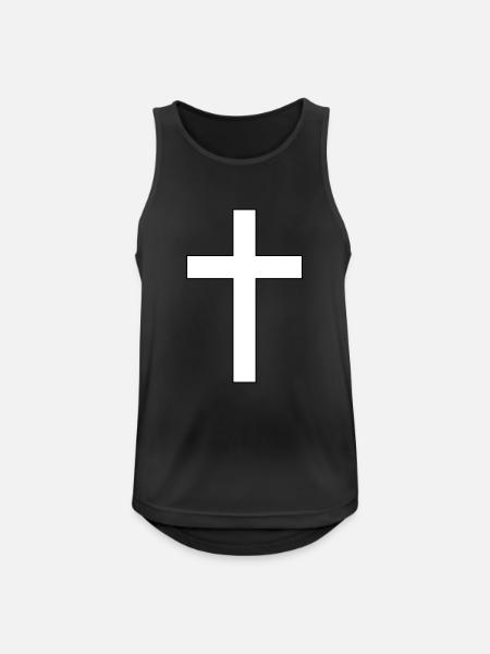Croix chrétienne de jésus - Débardeur respirant Homme - noir