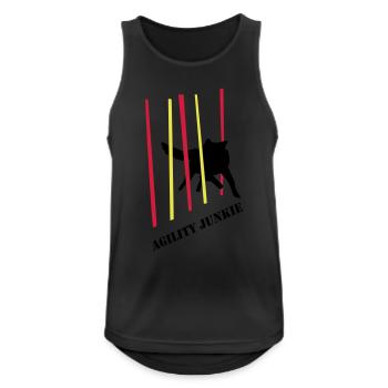 Agility Junkie_2_cb - Männer Tank Top atmungsaktiv - Schwarz - Vorne - Nick (188cm)
