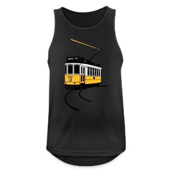 Electrico de Lisboa - Männer Tank Top atmungsaktiv - Schwarz - Vorne - Nick (188cm)