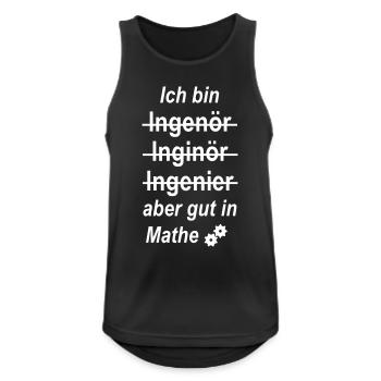 Ich bin Ingenieur - Männer Tank Top atmungsaktiv - Schwarz - Vorne - Nick (188cm)