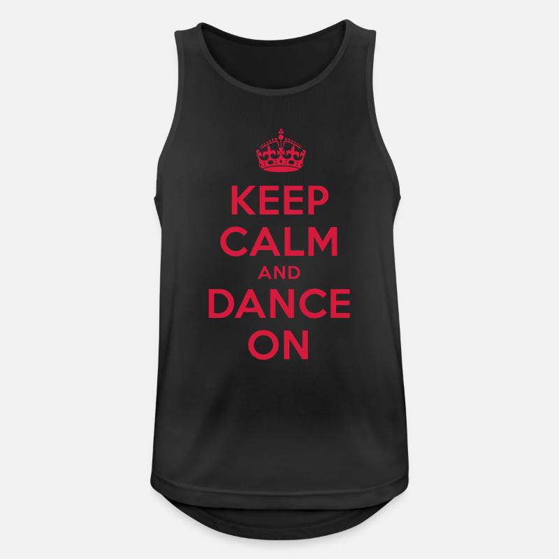 keep calm and dance on - Men's Breathable Tank Top - black