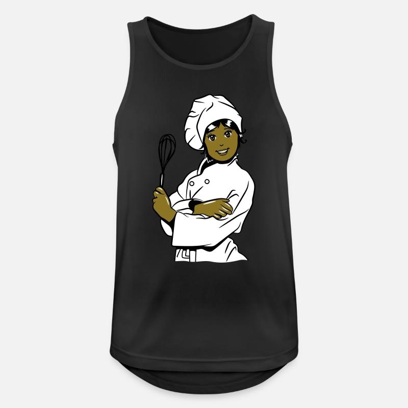 kochen mädchen - Männer Tank Top atmungsaktiv - Schwarz