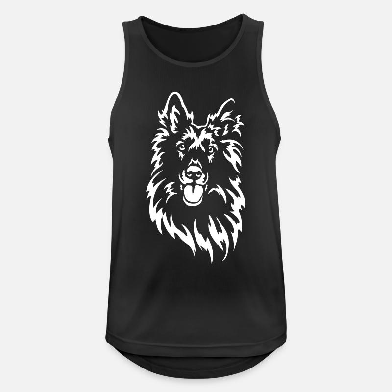 Groenendael Head "Black Edition" - Men's Breathable Tank Top - black