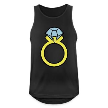 diamond ring - Men's Breathable Tank Top - black - Front - Nick (188cm)