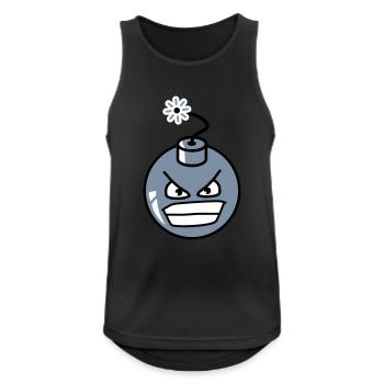 Bomb - Männer Tank Top atmungsaktiv - Schwarz - Vorne - Nick (188cm)