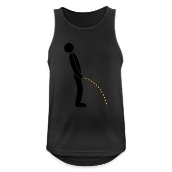 logo toilette pee piss debout - Débardeur respirant Homme - noir - Devant - Nick (188cm)