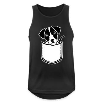 Jack Russell - Männer Tank Top atmungsaktiv - Schwarz - Vorne - Nick (188cm)