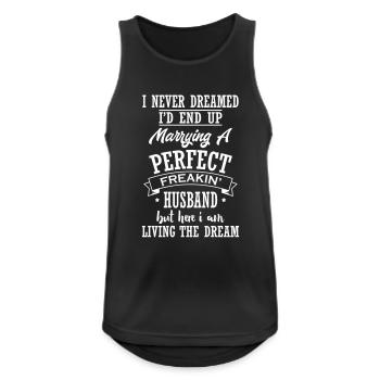 Marrying a Perfect Husband - Männer Tank Top atmungsaktiv - Schwarz - Vorne - Nick (188cm)