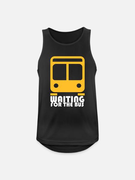 WAITING FOR THE BUS yellow version - Männer Tank Top atmungsaktiv - Schwarz