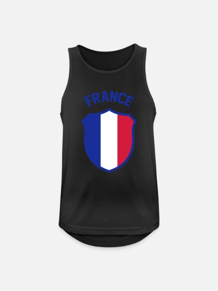 france wappen - Männer Tank Top atmungsaktiv - Schwarz
