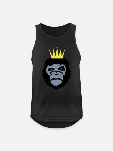 Gorilla Face Crown - Men's Breathable Tank Top - black