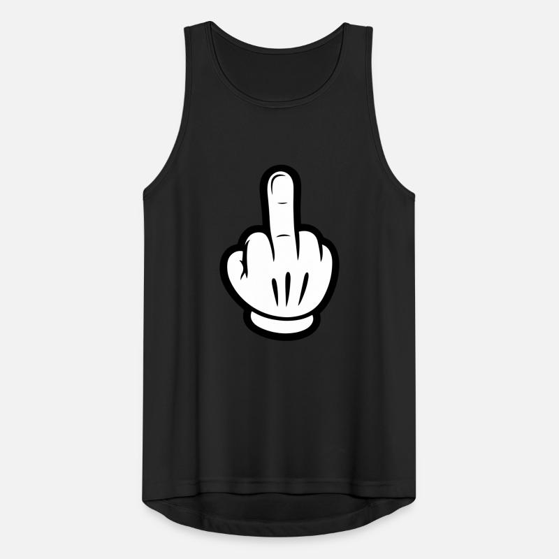Mittelfinger Comic Hand Männer Tank Top atmungsaktiv
