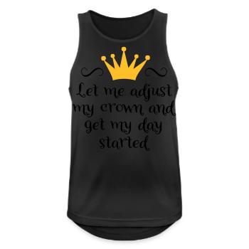 Krone - Männer Tank Top atmungsaktiv - Schwarz - Vorne - Nick (188cm)