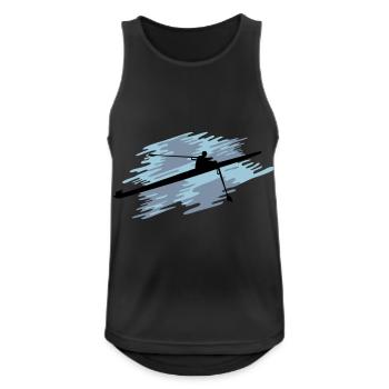 Rudern 1er, Einer Rudern Mann - Männer Tank Top atmungsaktiv - Schwarz - Vorne - Nick (188cm)