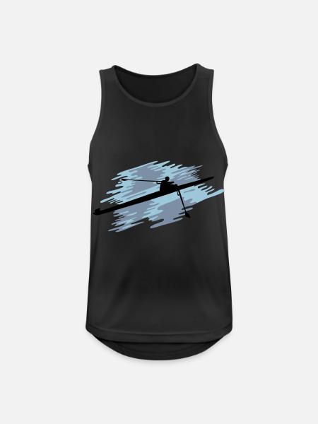 Roeien 1er, Een roeiman - Mannen tanktop ademend actief - zwart