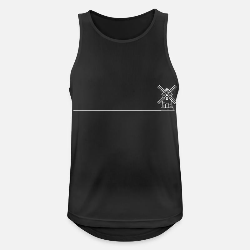 Windmühle Mühle Symbol - Männer Tank Top atmungsaktiv - Schwarz