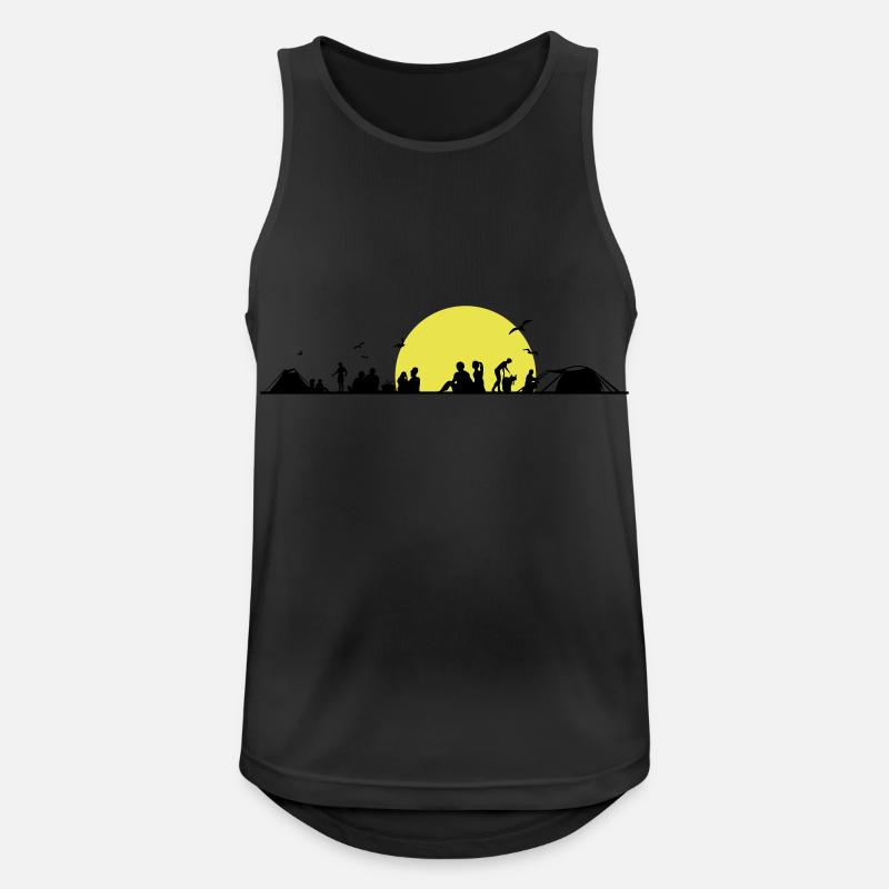 Freizeit - Zelten - Männer Tank Top atmungsaktiv - Schwarz