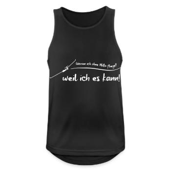 ohnemotor Segelflugzeug Segelfliegen Segelflieger - Männer Tank Top atmungsaktiv - Schwarz - Vorne - Nick (188cm)
