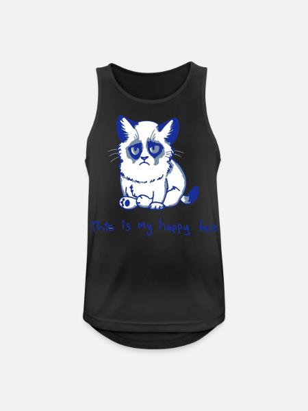 This is my happy face - Men's Breathable Tank Top - black