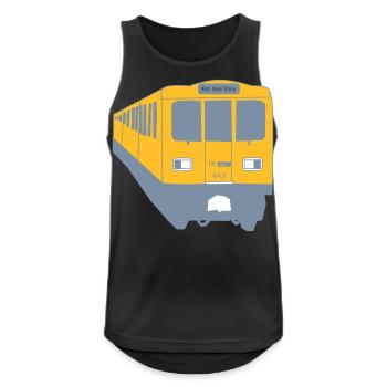 Berlin Train U1 - Männer Tank Top atmungsaktiv - Schwarz - Vorne - Nick (188cm)