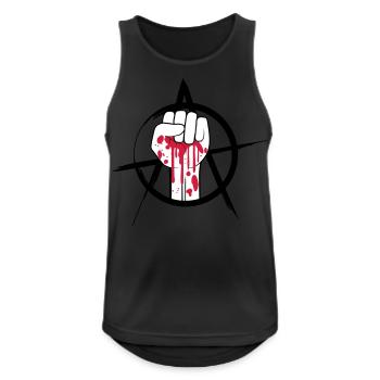 Bloody fist logo - Men's Breathable Tank Top - black - Front - Nick (188cm)