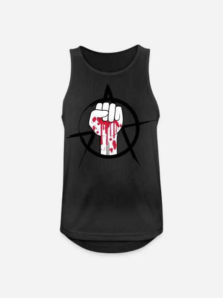 Bloody fist logo - Men's Breathable Tank Top - black