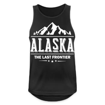 The Last Frontier Alaska - Männer Tank Top atmungsaktiv - Schwarz - Vorne - Nick (188cm)